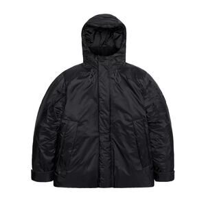 Rains Unisex Vardo Hooded Waterproof Breathable Storm Placket Jacket Bla…